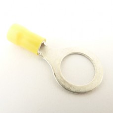 Insulated Yellow 48 Amp 12 mm Ring Crimp Terminal 